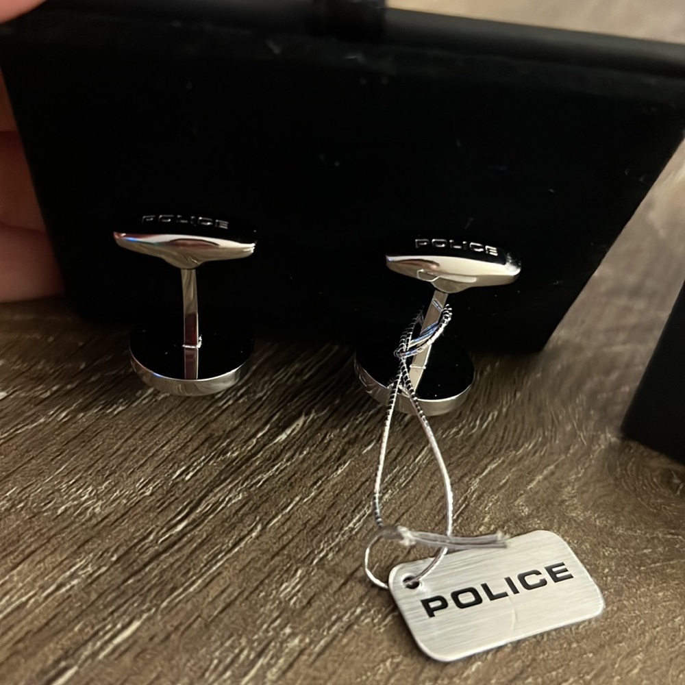 Silver Police Cufflinks - Picture 4 of 6